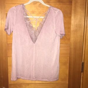 NWT American eagle purple lace t-shirt